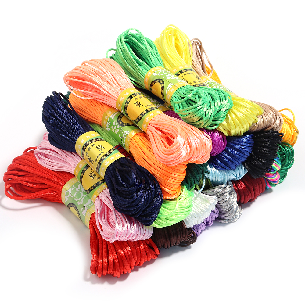 Knotting Cord Silk - 20m/Lot 1.5mm 2mm Chinese Knotting Silk