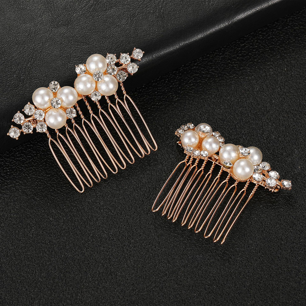 Jewelry Making Adults - 2Pcs Simple Wedding Hair Combs Artificial