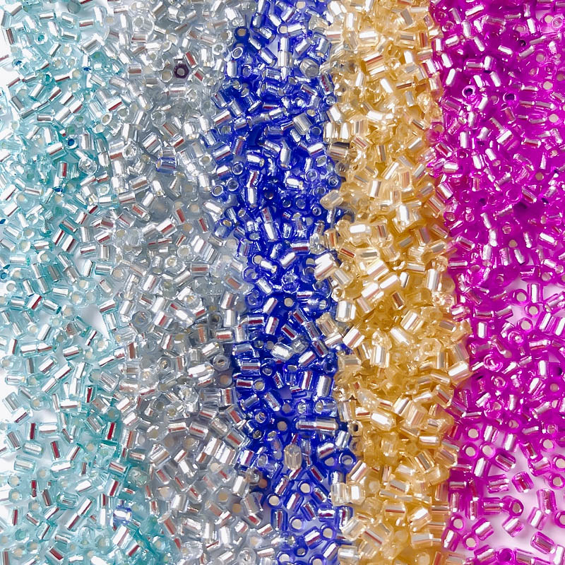 Seed Bead Tube - 2mm Glass Seed Loose Beads Silver