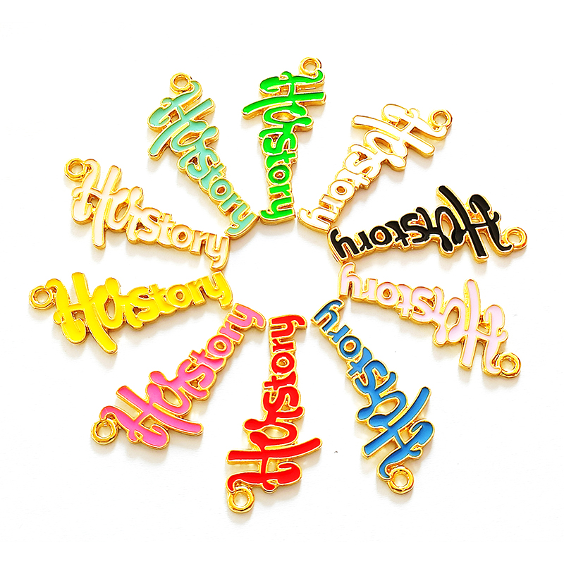 Jewelry Making History - 10pcs Letter History Charms LTC0075-LTC0078 For