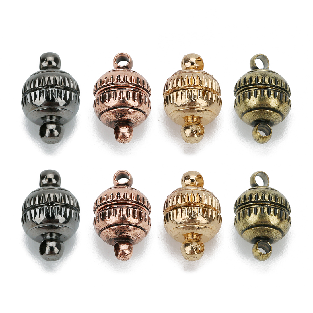 Jewelry Making Materials - 5pcs/lot Copper Strong Magnetic Clasps Round