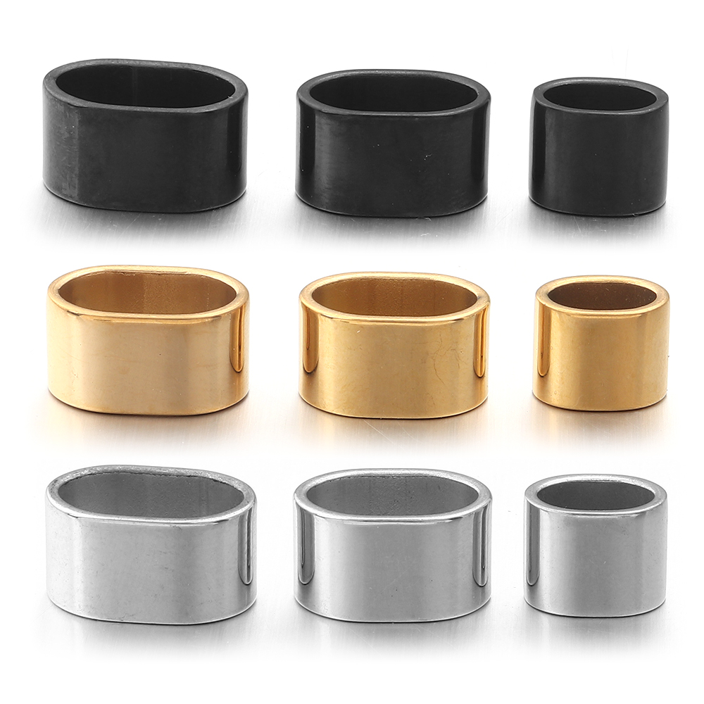 Jewelry Making Materials - 6pcs Flat Stainless Steel Tube Slider