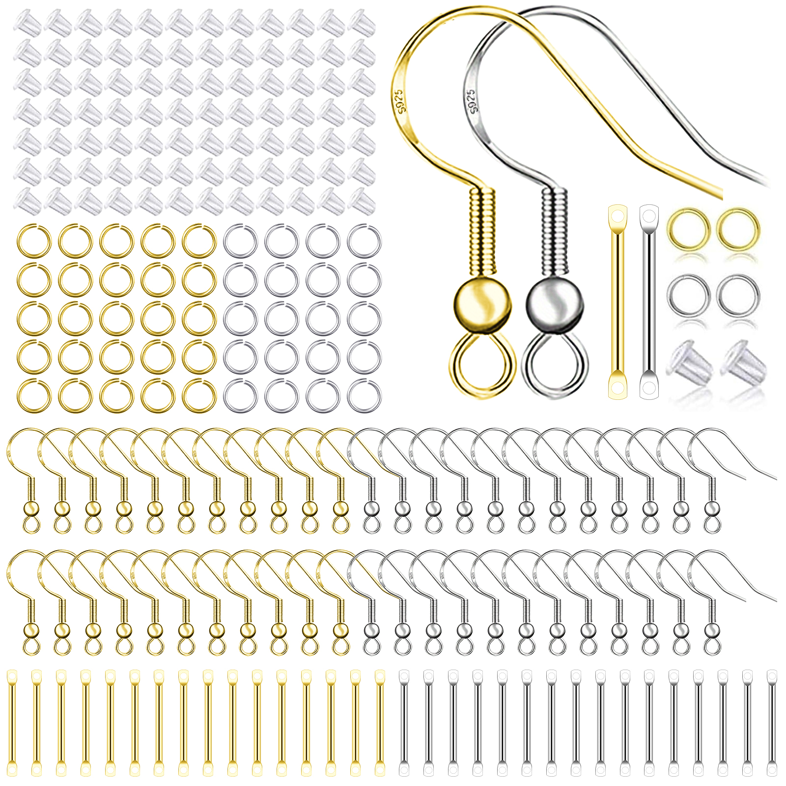 Jewelry Making Materials - 925 Silver/Gold Plated Earring Hooks for