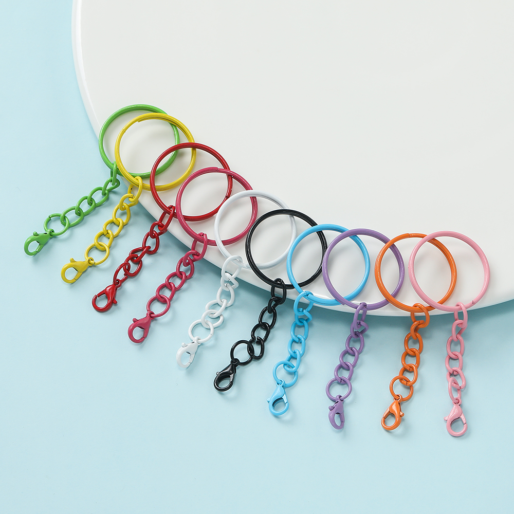 Jewelry Making Chain - 5pcs/Lot 25mm Colored Split Rings Keyfob