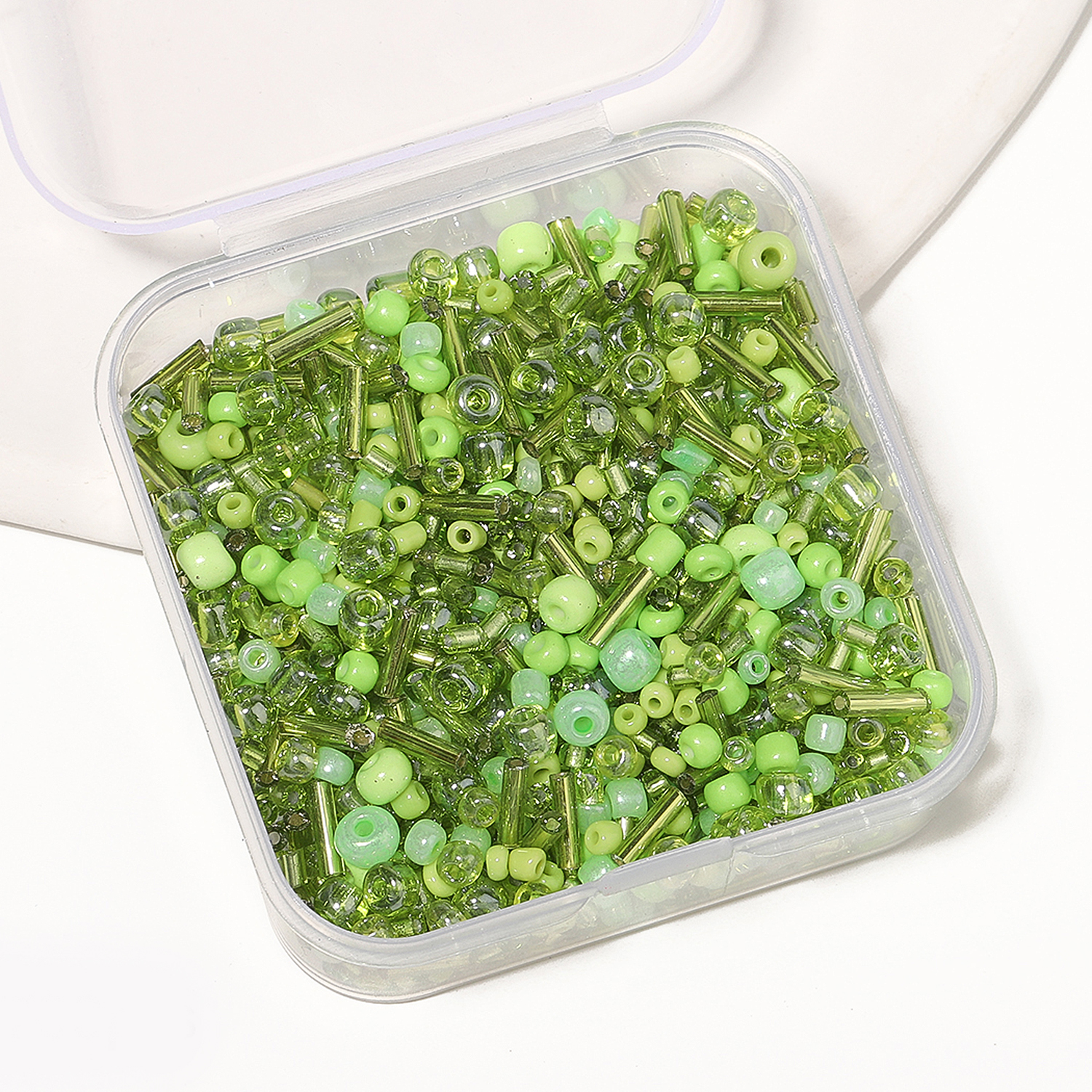Seed Bead Tube - 700Pcs/box Green Japanese Seed Beads Mixed
