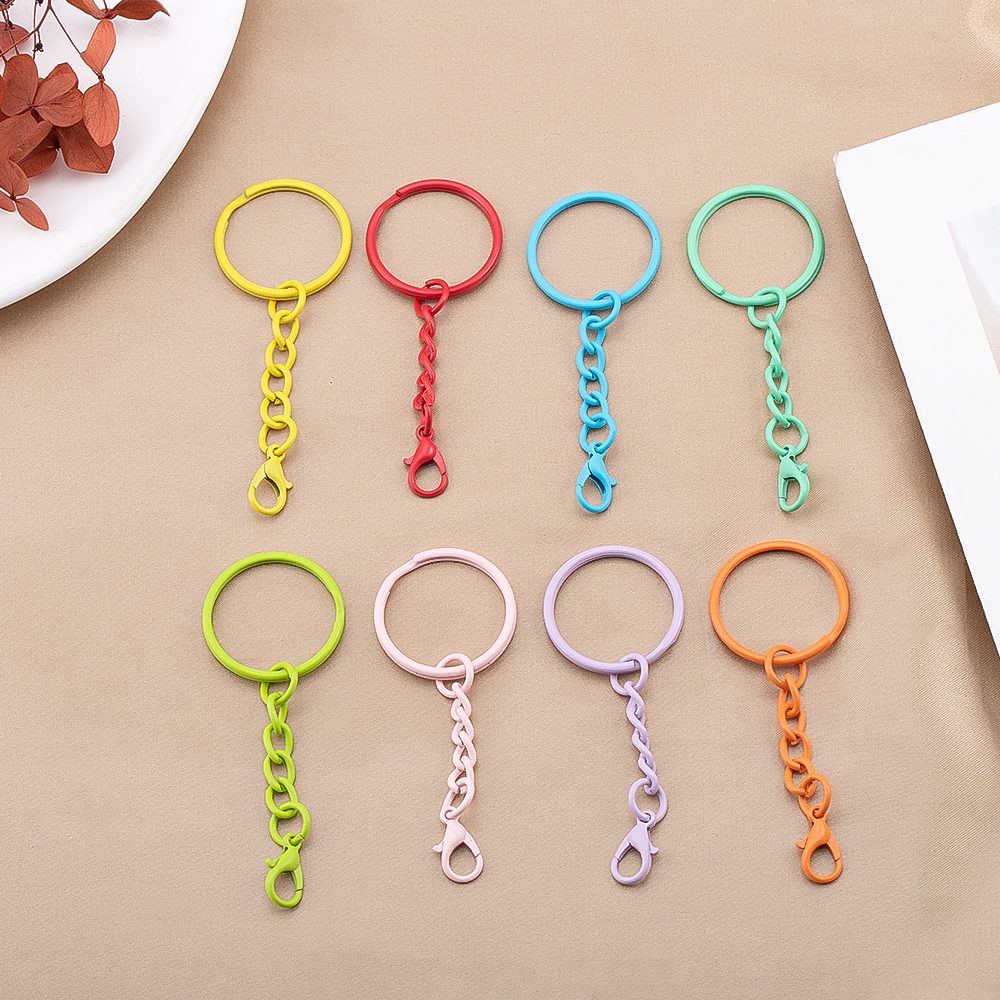 Jewelry Making Chain - 10pcs/lots Metal Multiple Colors Keychain With