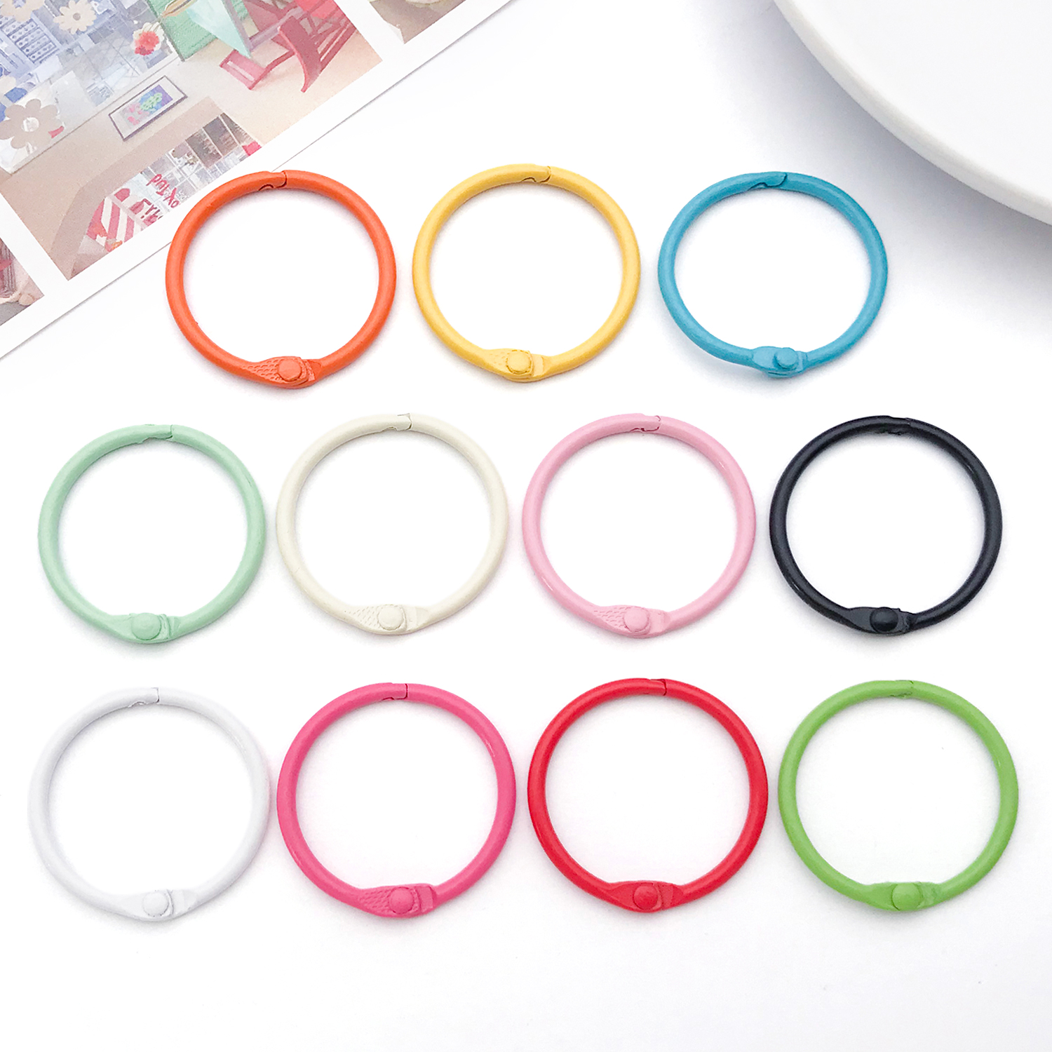 Jewelry Making Guide Book - 20pcs Binder Rings Loose Leaf Metal