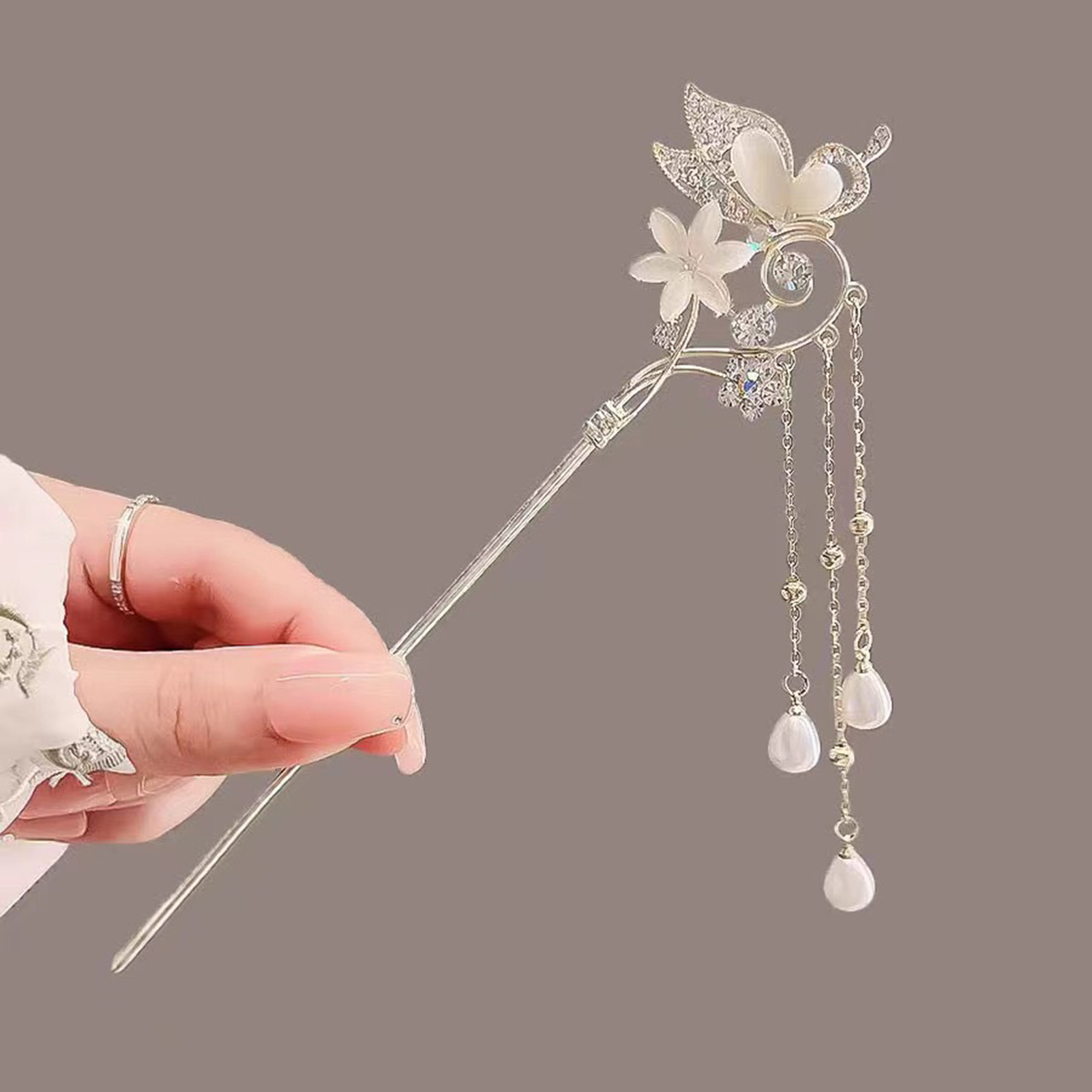 Pink Flower Butterfly Hair Pin - Jewelry Making Adults 리뷰 및 가격