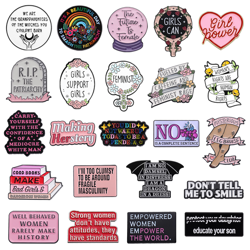 Women Girl Power Enamel Pins F - Jewelry Making History 리뷰 및 가격