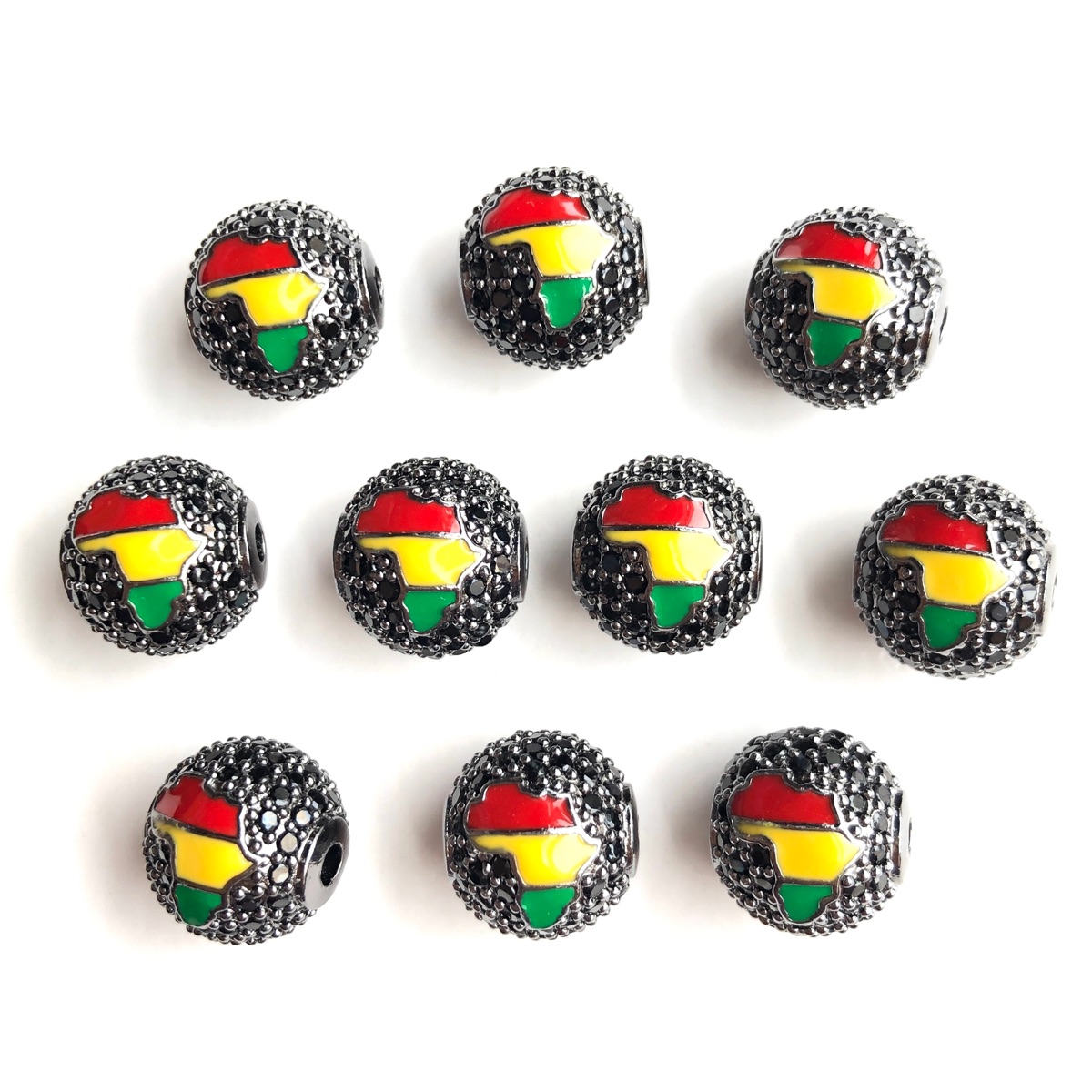 6pcs 12mm Red Yellow Green Ene - Jewelry Making History 리뷰 및 가격