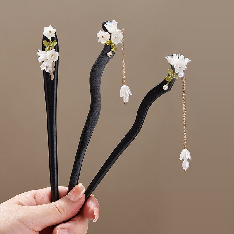 Wooden Flower Hairpin Vintage  - Jewelry Making Adults 리뷰 및 가격