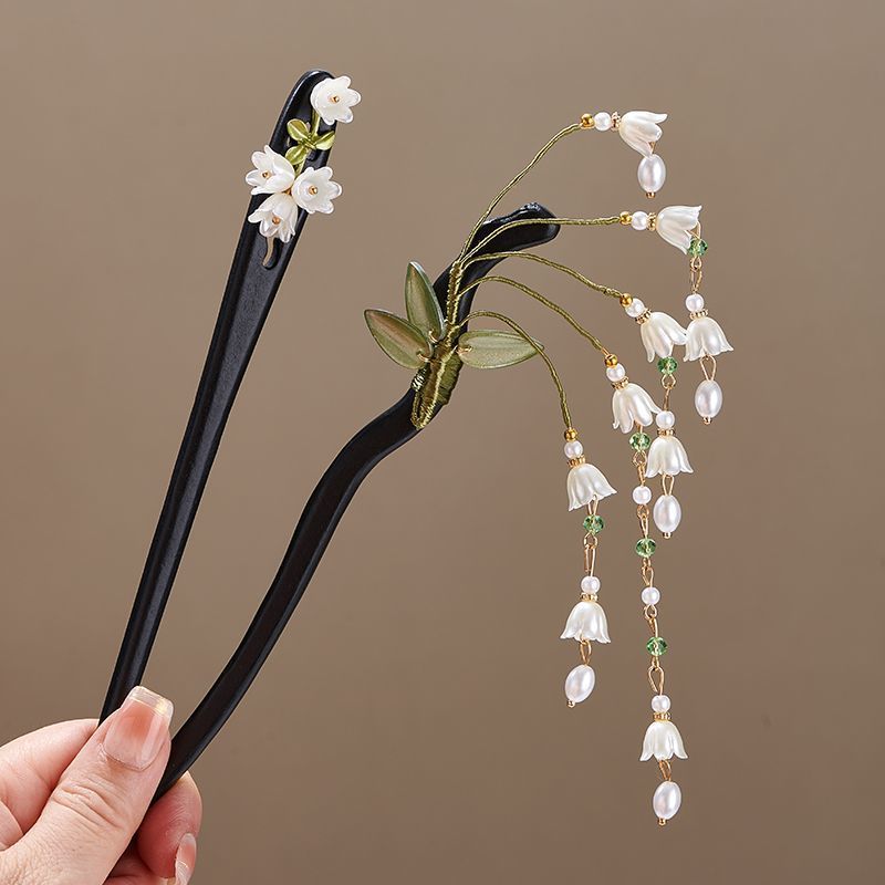 Wooden Flower Hairpin Vintage  - Jewelry Making Adults 리뷰 및 가격