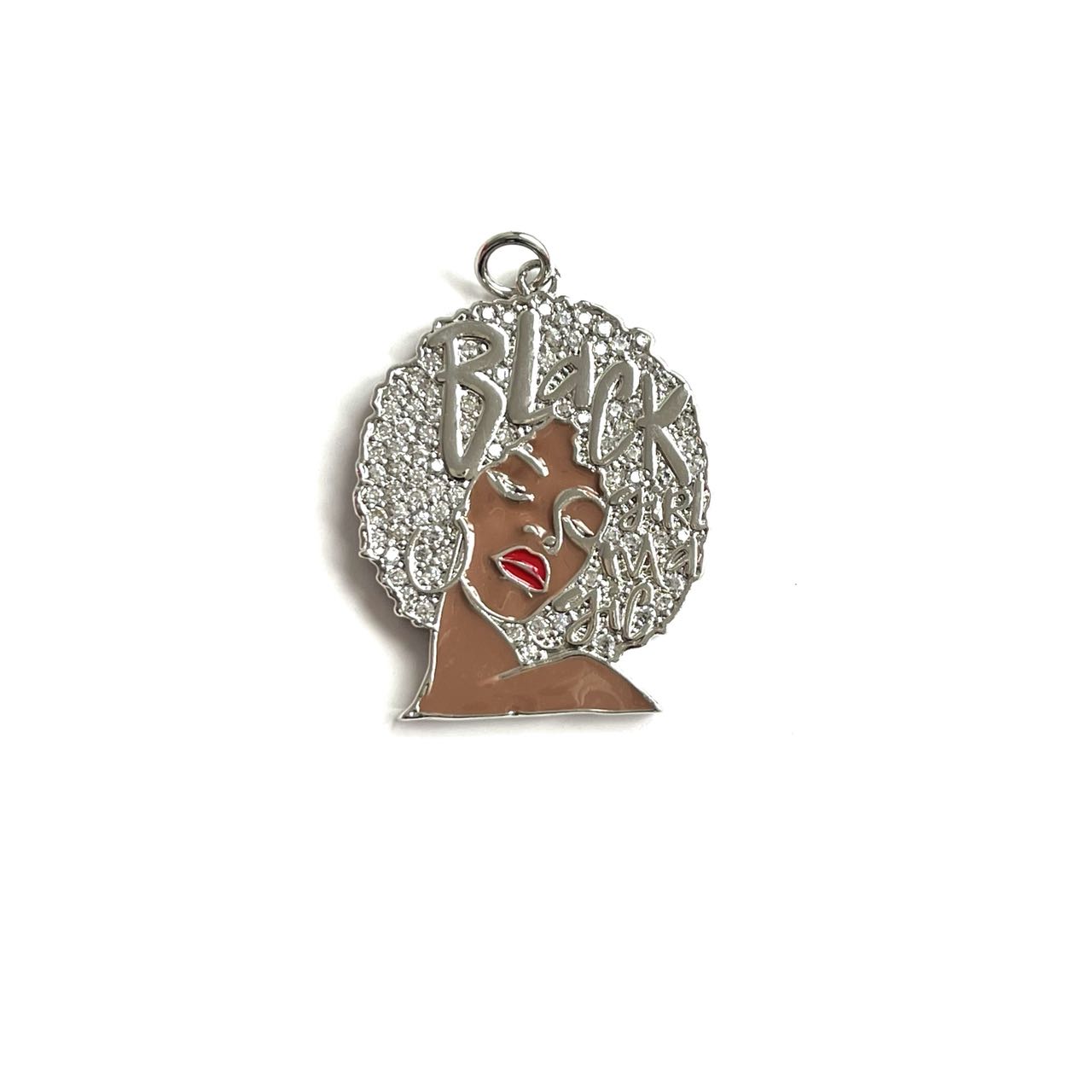 5Pcs Zirconia Paved Black Girl - Jewelry Making History 리뷰 및 가격