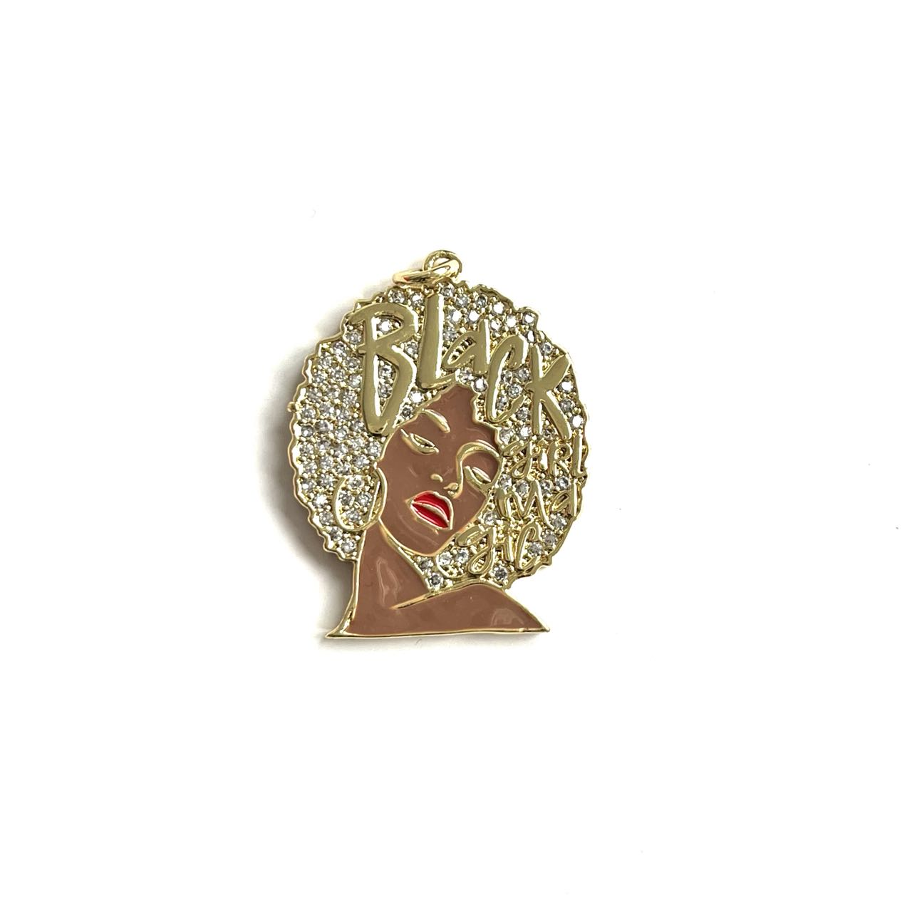 5Pcs Zirconia Paved Black Girl - Jewelry Making History 리뷰 및 가격