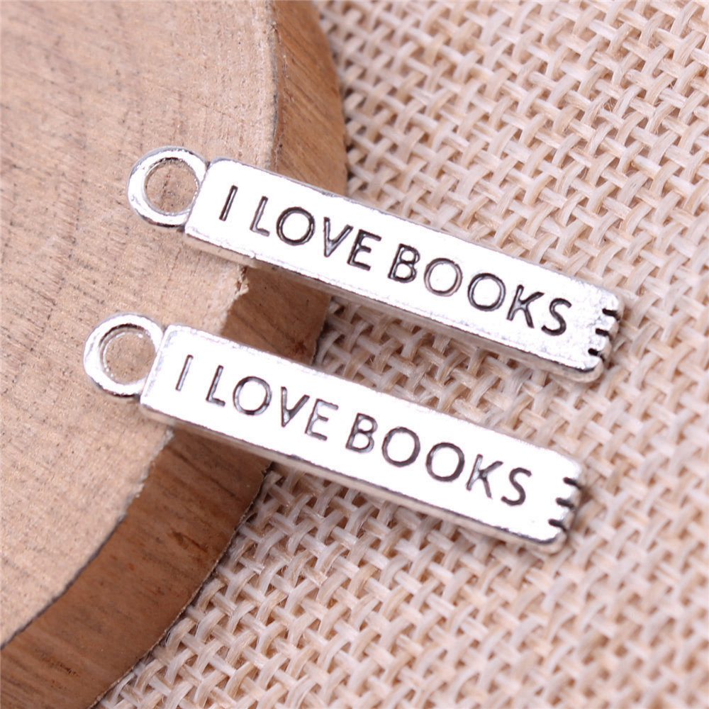 20pcs/lot I Love Books Charms  - Jewelry Making Guide Book 리뷰 및 가격