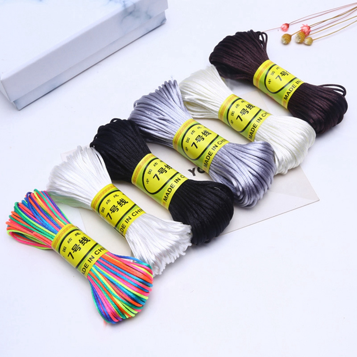 20 Meter 1.5mm Braided Macrame - Knotting Cord Silk 리뷰 및 가격