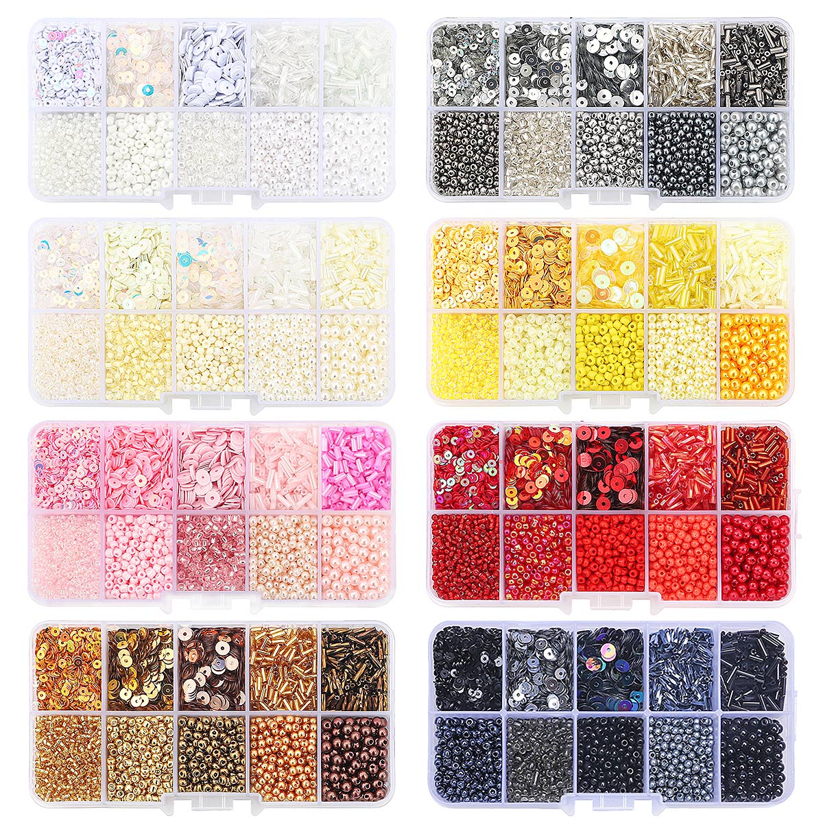 Glass Seed Beads Kit Sequins T - Seed Bead Tube 리뷰 및 가격