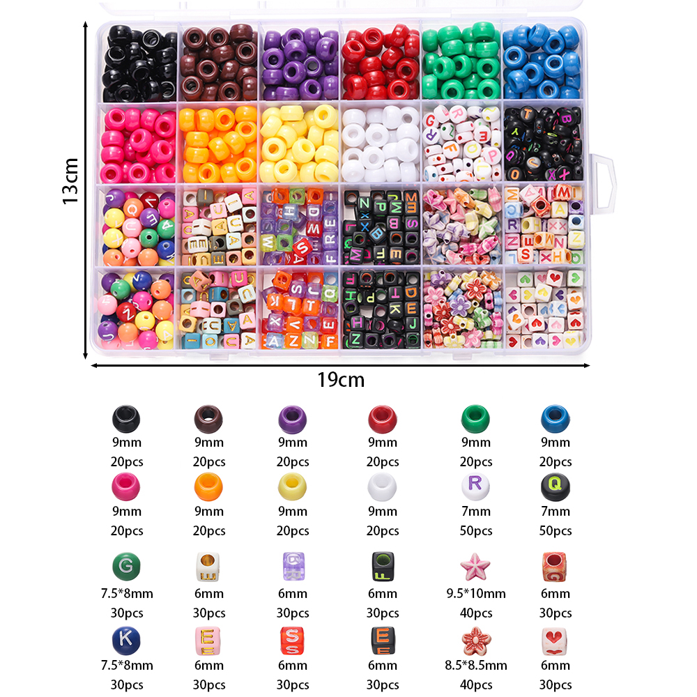 680pcs/Box Colorful Acrylic Po - Jewelry Making Pieces 리뷰 및 가격
