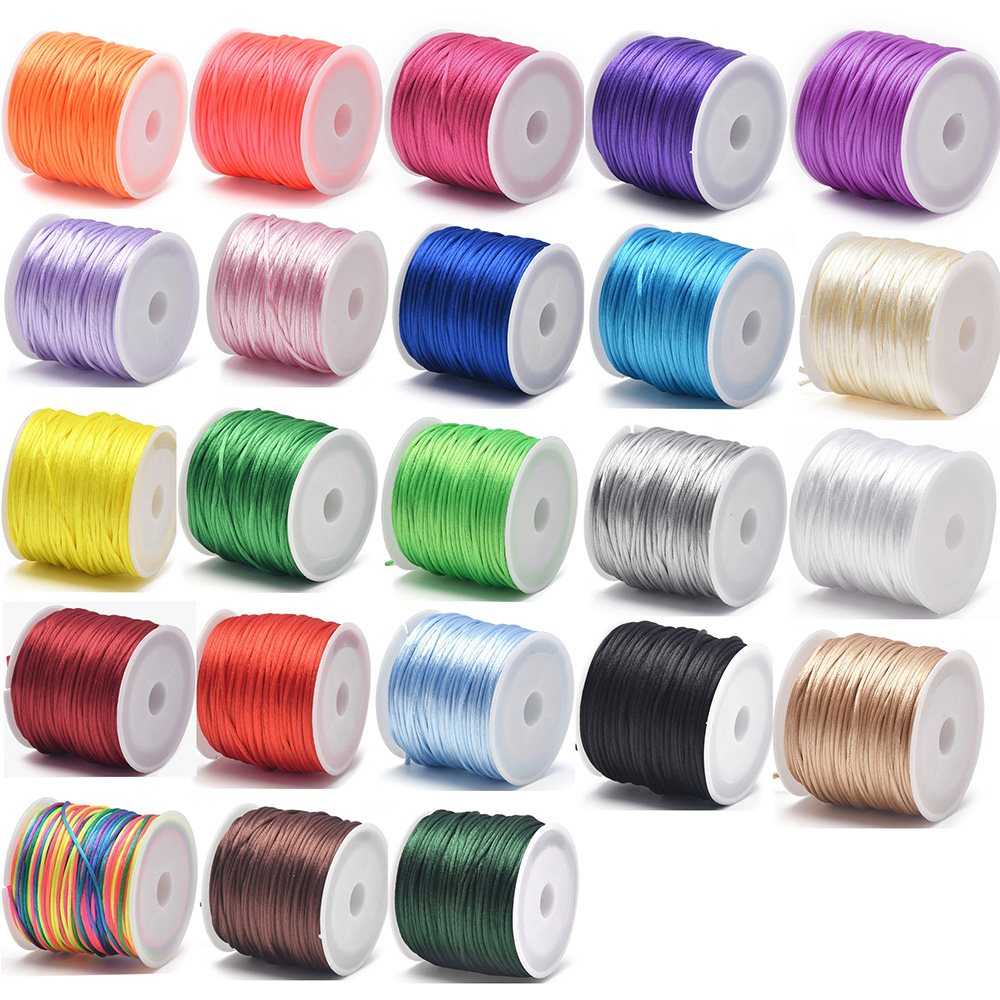 1.5mm Crafts Satin Rattail Cor - Knotting Cord Silk 리뷰 및 가격