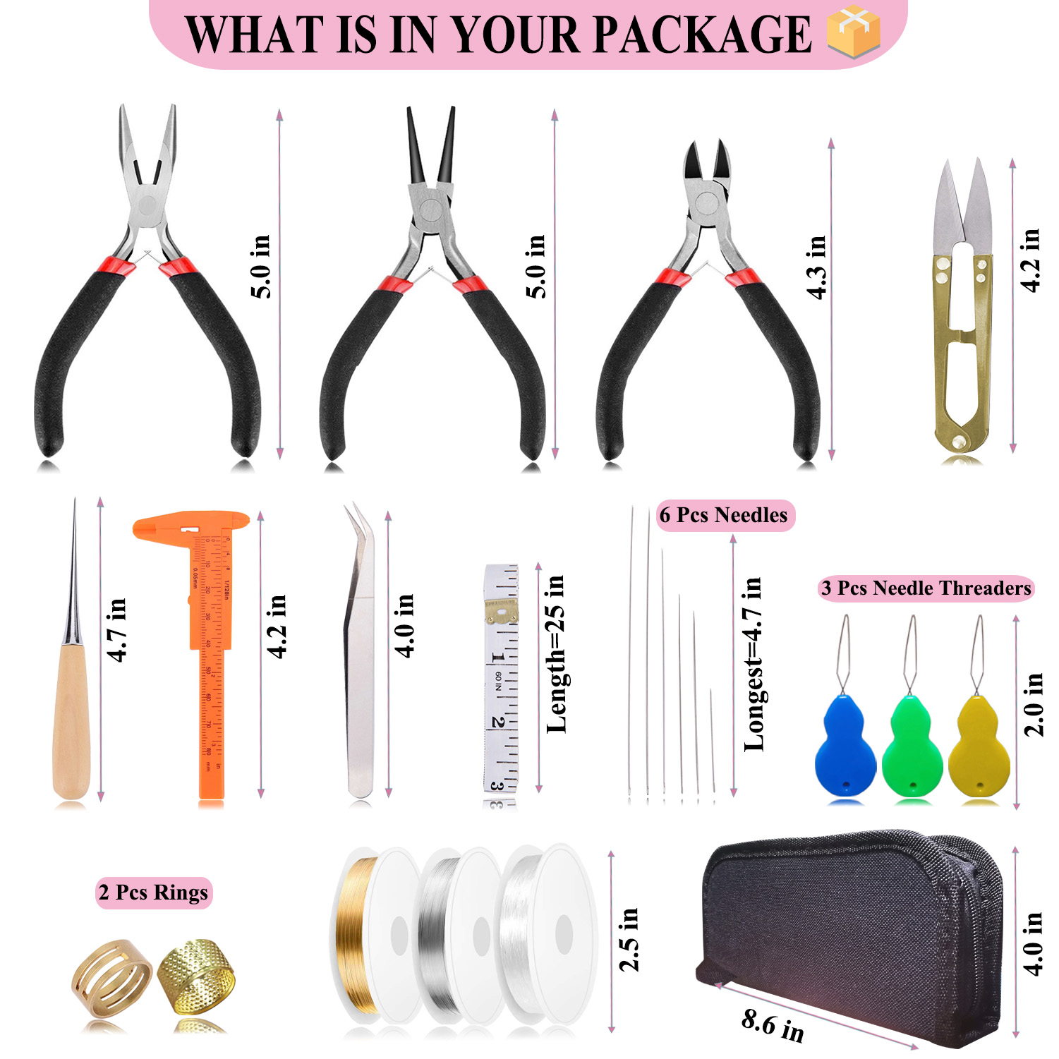 24Pcs Jewelry Making Tools Kit - Jewelry Making Round Nose Pliers 리뷰 및 가격