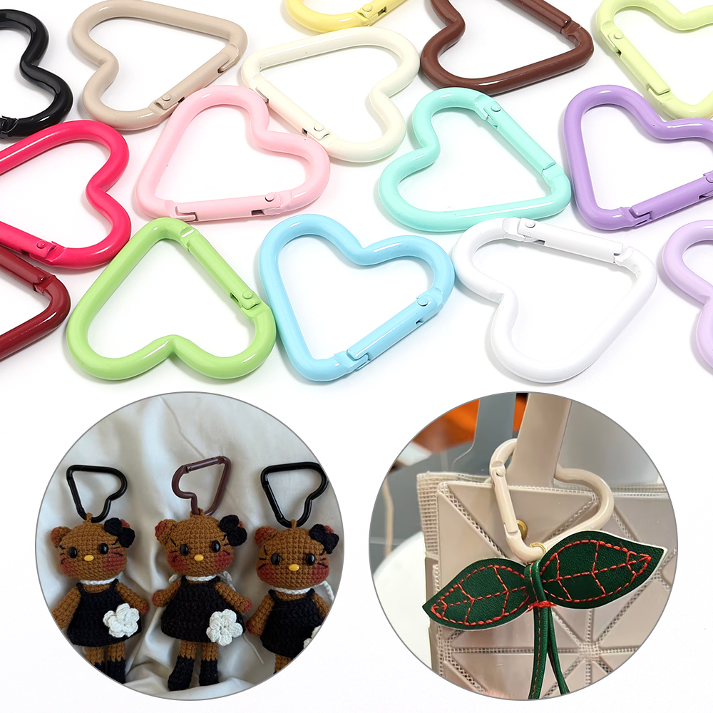 5pcs Colorful Heart-shaped Alu - Jewelry Making Materials 리뷰 및 가격