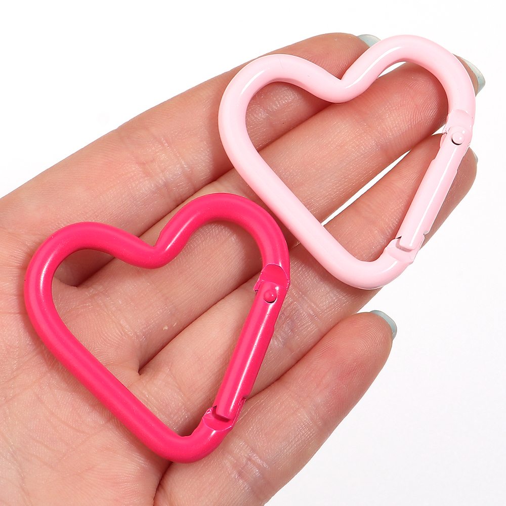 5pcs Colorful Heart-shaped Alu - Jewelry Making Materials 리뷰 및 가격