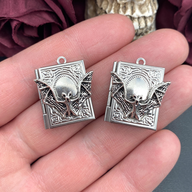 2pcs 27*22mm Bat Book Locket C - Jewelry Making Guide Book 리뷰 및 가격