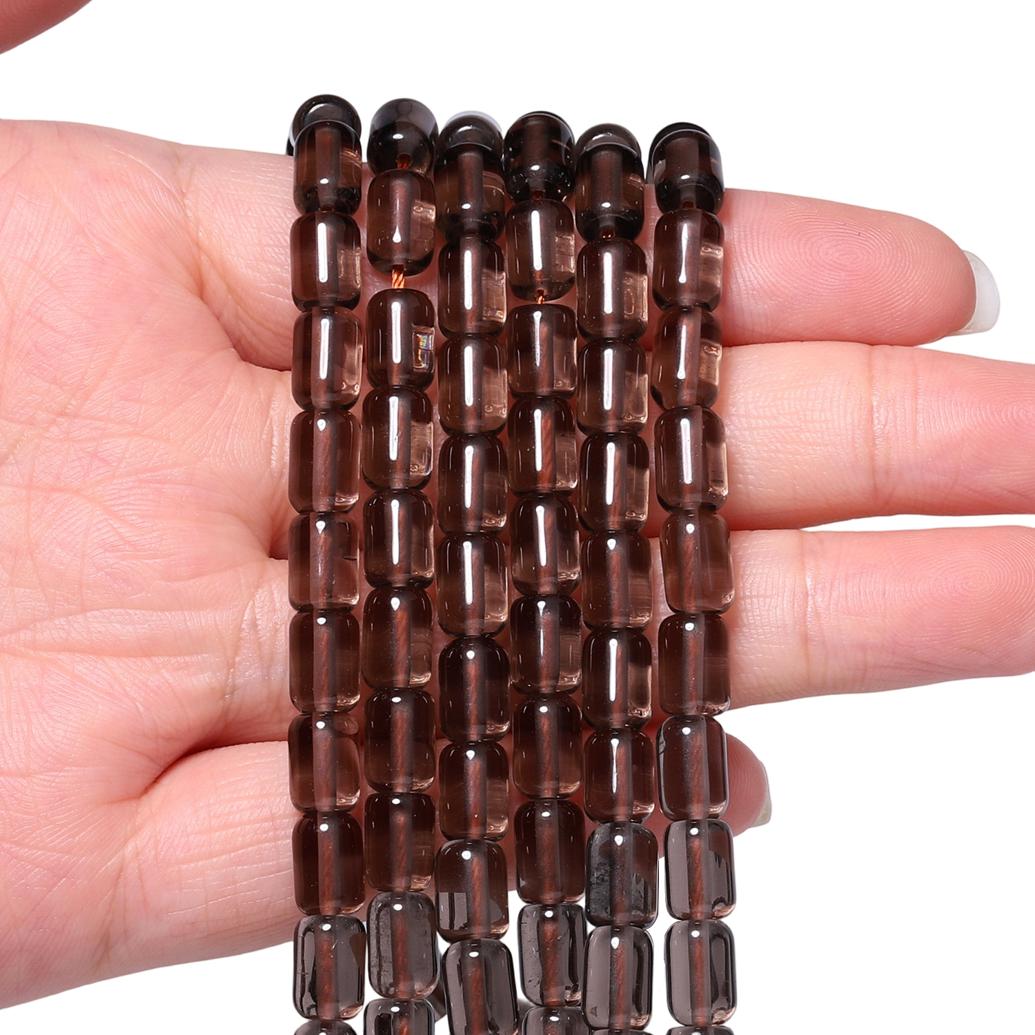 Natural Smoky Quartz Stone Tub - Seed Bead Tube 리뷰 및 가격