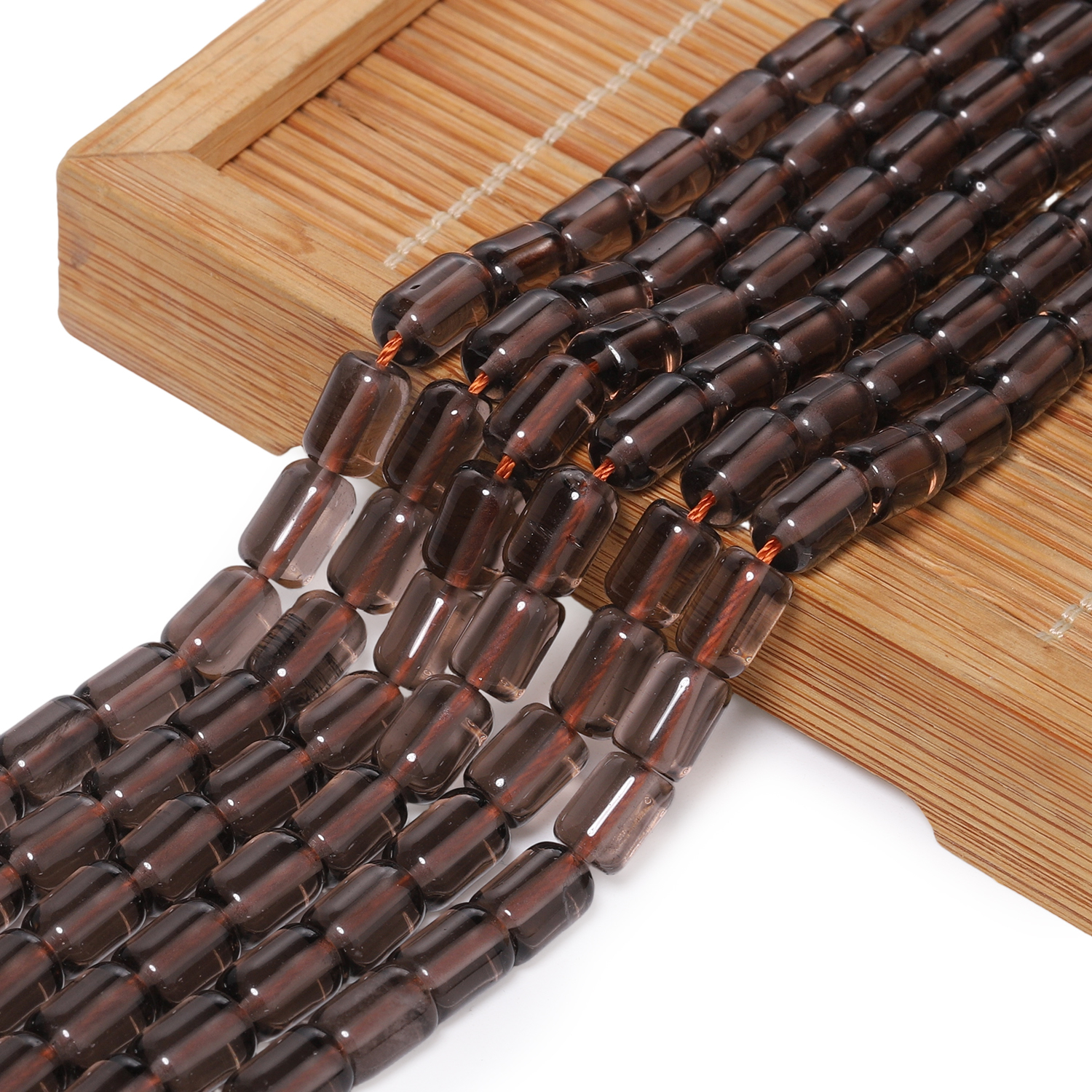 Natural Smoky Quartz Stone Tub - Seed Bead Tube 리뷰 및 가격