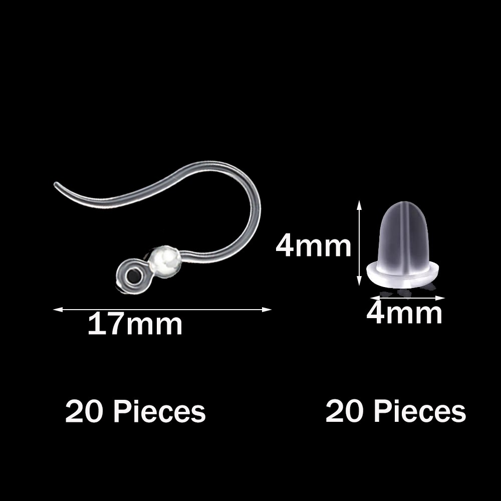 40pcs Clear Plastic Earring Ho - Jewelry Making Materials 리뷰 및 가격