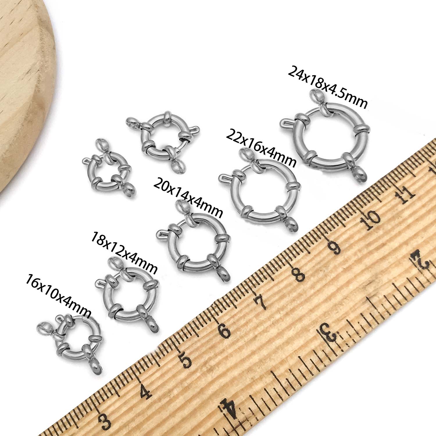 2pcs Stainless Steel Round Cla - Jewelry Making Materials 리뷰 및 가격