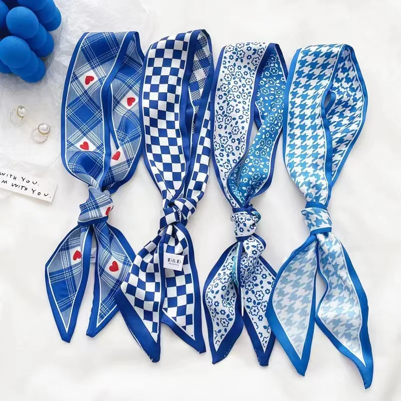 Klein blue silk scarf new chec - Jewelry Making Adults 리뷰 및 가격