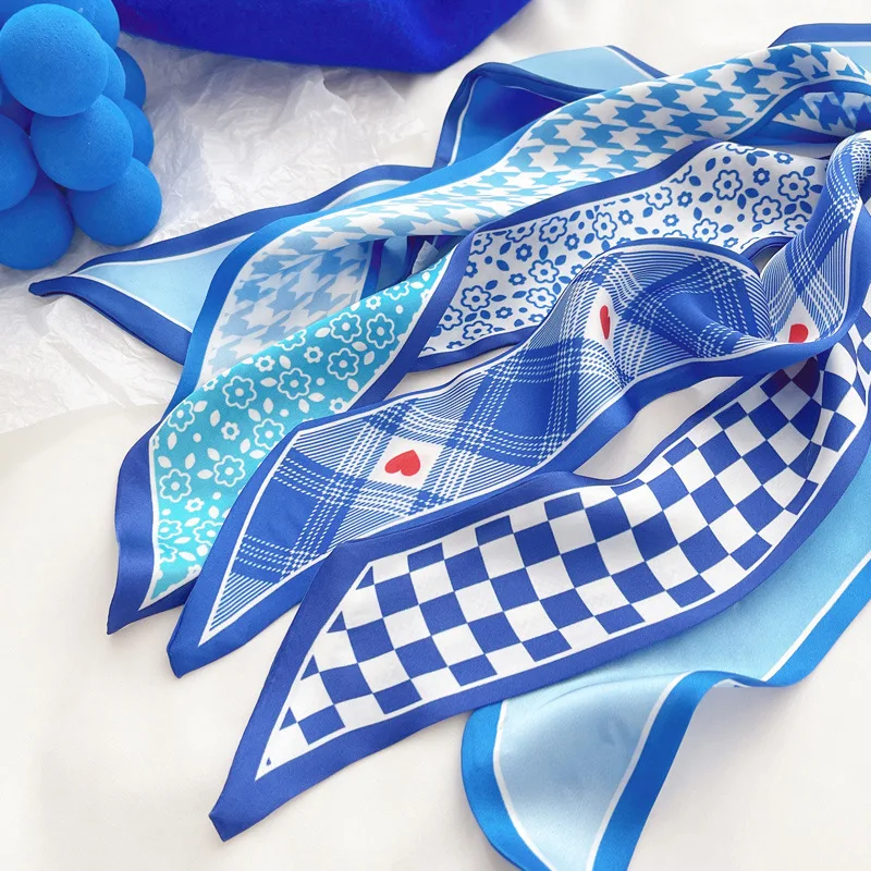 Klein blue silk scarf new chec - Jewelry Making Adults 리뷰 및 가격