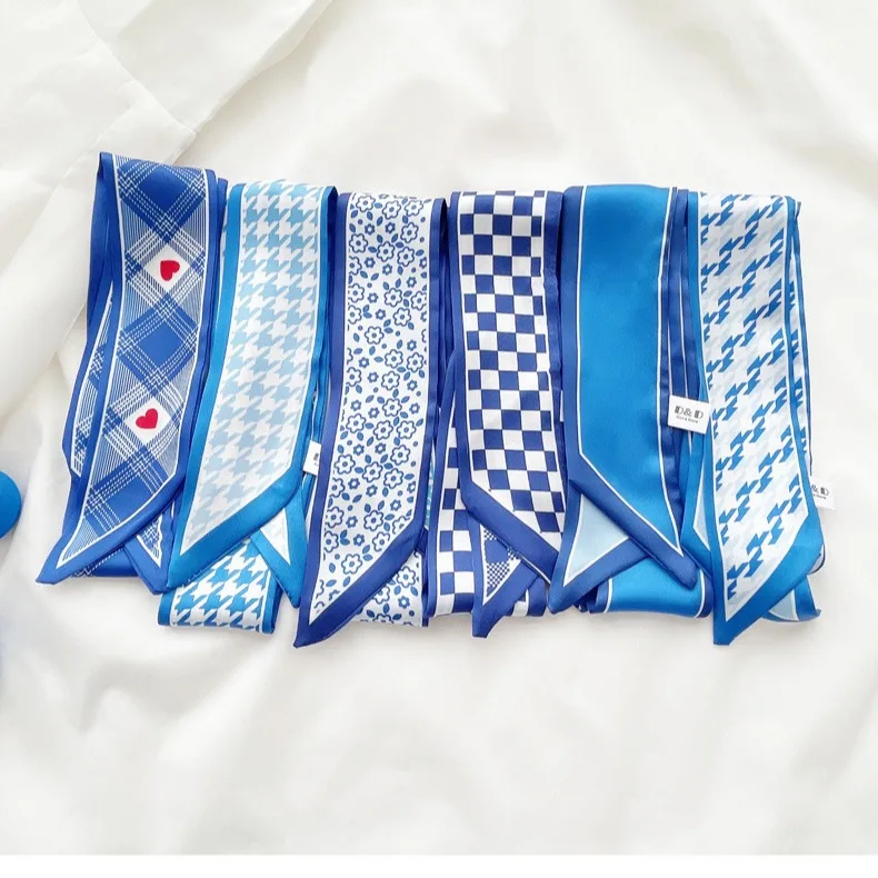 Klein blue silk scarf new chec - Jewelry Making Adults 리뷰 및 가격